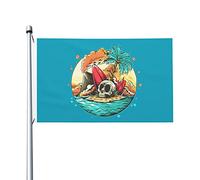 Bandieras Da Cortile Skeletons On An Island Garden Flag Decorativo Bandiera Di Benvenuto Durevole Striscione Per Prato Veranda Spiaggia 90X150 CM
