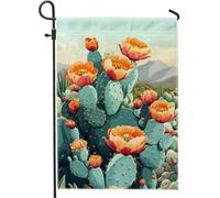 Bandieras Da Cortile Spring Summer Cactus Florals Beautiful Colorful Flower Garden Flag Decorativo Divertente Bandieras Alta Qualità Bandiera Garden Per Spiaggia Esterni Prato 30X45Cm