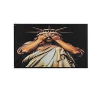 Bandieras Da Cortile Statue Of Covering Her Face In Shame Political Chaos Bandiera Di Benvenuto Tutte Le Stagioni Garden Flag Durevole Divertente Bandieras Per Prato Spiaggia Veranda 90X150 Cm