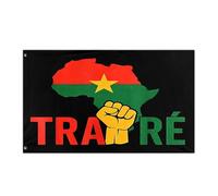 Bandieras Da Cortile Traoré Burkina Faso Ibrahim Traore African Garden Flag Tutte Le Stagioni Bandiera Di Benvenuto Durevole Divertente Bandieras Per Prato Esterni Patio 90X150 Cm