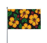 Bandieras Da Cortile Tropical Yellow Hibiscus Flower Striscione Alta Qualità Bandiera Garden Durevole Divertente Bandieras Per Prato Patio Spiaggia 90X150 CM