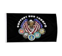 Bandieras Da Cortile United States Military U.S. Armed Forces With All 6 Seals Divertente Bandieras Bandiera Di Benvenuto Alta Qualità Per Patio Veranda 90X150 Cm