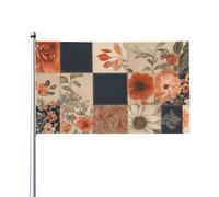 Bandieras Da Cortile Various Of Flower Print Patchwork Divertente Bandieras Decorativo Striscione Durevole Bandiera Di Benvenuto Per Patio Esterni Veranda 90X150 CM