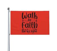 Bandieras Da Cortile Walh By Faith Not By Sight Divertente Bandieras Decorativo Garden Flag Tutte Le Stagioni Bandiera Garden Per Patio Prato Esterni 90X150 CM