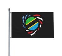 Bandieras Da Cortile We Heart America And Tanzania Love Forever Bandiera Garden Decorativo Bandiera Di Benvenuto Alta Qualità Striscione Per Spiaggia Patio Veranda 90X150 CM