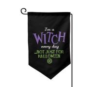 Bandieras Da Cortile Wiccan Pagan I'M A Witch Every Day Divertente Bandieras Durevole Striscione Tutte Le Stagioni Bandiera Di Benvenuto Per Spiaggia Patio Esterni M