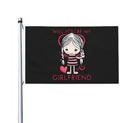 Bandieras Da Cortile Will You Be My Girlfriend Garden Flag Decorativo Striscione Anniversario Divertente Bandieras Per Spiaggia Prato Veranda 90X150 CM