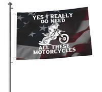 Bandieras Da Cortile Yes I Really Do Need All These Motorcycles Garden Flag Tutte Le Stagioni Divertente Bandieras Durevole Striscione Per Esterni Spiaggia Prato 90X150 Cm