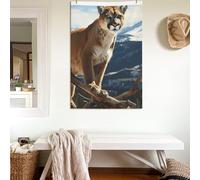 Bandiere 2 x 3 Ft Doppio Lato Banner Panther Mountain Lion Bandiera 200D Decorazione Pesante All'aperto Benvenuto Yard Bandiere Con Occhielli in Ottone Bandiera Da Giardino Per Matrimonio Tutte Le