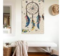 Bandiere 2 x 3 Ft Native American Dream Catcher Banner 200D Heavy Decoration Outdoor Flag Welcome Yard Bandiere con occhielli in ottone Bandiera da giardino per tutte le stagioni