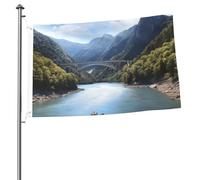 Bandiere 2 x 3 Ft Outdoor Double Sided Bandiera Benvenuto Yard Bandiere con occhielli in ottone Belle Montagne Bandiere Decorazioni Yard Bandiera per Matrimonio Stagionale Vacanze Esterne Decorazione