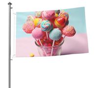 Bandiere 2 x 3 Ft Outdoor Double Sided Bandiera Benvenuto Yard Bandiere con occhielli in ottone Caramelle Bandiere Decorazioni Yard Bandiera per Matrimonio Stagionale Vacanze Esterne Decorazione