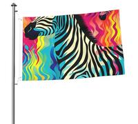 Bandiere 2 x 3 Ft Outdoor Double Sided Bandiera Benvenuto Yard Bandiere con occhielli in ottone Colorato Zebra Bandiera Decorazioni Yard Bandiera per Matrimonio Stagionale Vacanze Esterne Decorazione