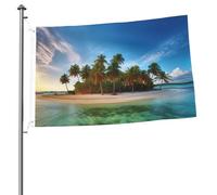 Bandiere 2 x 3 Ft Outdoor Double Sided Bandiera Benvenuto Yard Bandiere con occhielli in ottone Isole d'oltremare Bandiera Decorazioni Yard Bandiera per Matrimonio Stagionale Vacanze Esterne