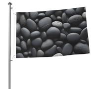 Bandiere 2 x 3 Ft Outdoor Double Sided Bandiera Benvenuto Yard Bandiere con occhielli in ottone Molti ciottoli neri Bandiera Decorazioni Yard Bandiera per Matrimonio Stagionale Vacanze Esterne