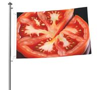 Bandiere 2 x 3 Ft Outdoor Double Sided Bandiera Benvenuto Yard Bandiere con occhielli in ottone Pomodoro Fetta Bandiera Decorazioni Yard Bandiera per Matrimonio Stagionale Vacanze Esterne Decorazione