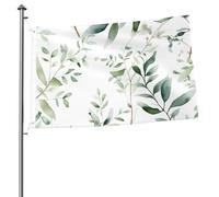 Bandiere 2 x 3 Ft Outdoor Double Sided Bandiera Benvenuto Yard Bandiere con occhielli in ottone Verde Naturale Ramoscello Bandiera Decorazioni Yard Bandiera per Matrimonio Stagionale Vacanze Esterne