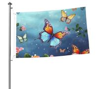 Bandiere 2 x 3 Ft Outdoor Double Sided Bandiera Benvenuto Yard Bandiere con occhielli in ottone Volanti Farfalle Bandiere Decorazioni Yard Bandiera per Matrimonio Stagionale Vacanze Esterne