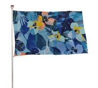 Bandiere 23,6 x 35,4 pollici bandiera esterna banner giardino bandiere decorazione astratta stampa floreale bandiere da cortile di benvenuto bandiere in poliestere resistente 200D bandiere grandi per