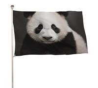 Bandiere 23,6 x 35,4 pollici Bandiera Esterna Banner Giardino Bandiere Decorazione Simpatico Bianco e Nero Panda Benvenuto Yard Bandiere 200D Poliestere Resistente Bandiere Grandi per Cortile di