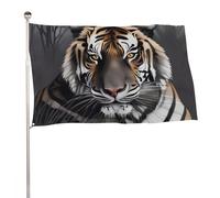 Bandiere 23,6 x 35,4 pollici Bandiera Esterna Giardino Banner Decorazione Bandiere Tiger At Rest Benvenuto Yard Bandiere 200D Poliestere Resistente Bandiere Grandi per Cortile di Vacanza