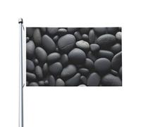 Bandiere 3 x 1,5 m bandiera esterna a doppia faccia bandiere di benvenuto da cortile con occhielli in ottone molti ciottoli neri decorazioni bandiera da giardino bandiera da cortile per matrimoni