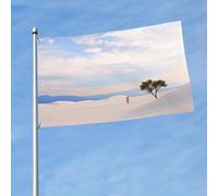 Bandiere 3 x 1,5 m bandiera esterna a doppia faccia bandiere di benvenuto da cortile con occhielli in ottone sabbia bianca paesaggio bandiera decorazioni bandiera cortile per matrimoni vacanze