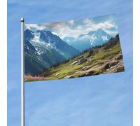 Bandiere 3 x 5 Ft Outdoor Double Sided Bandiera Benvenuto Yard Bandiere con occhielli in ottone Montagne Bandiera Decorazioni Yard Bandiera per Matrimonio Stagionale Vacanze Esterne Decorazione