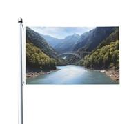 Bandiere 3 x 5 Ft Outdoor Double Sided Flag Welcome Yard Bandiere con occhielli in ottone Belle Montagne Giardino Bandiera Decorazioni Yard Bandiera per Matrimonio Stagionale Vacanze Esterne