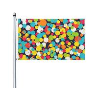 Bandiere 3 x 5 Ft Outdoor Double Sided Flag Welcome Yard Flags with Brass Grommets Confetti luminoso modello Giardino Bandiera Decorazioni Yard Bandiera per Matrimonio Stagionale Vacanze Esterne