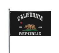 Bandiere 3x5 piedi Bandiera dello Stato della Repubblica della California Bandiera Bandiera da giardino Bandiera da casa Banner Arazzo Bandiera da giardino per esterni Con 2 occhielli