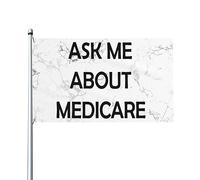 Bandiere 3x5 piedi Chiedimi informazioni su Medicare Bandiera regalo Bandiera da giardino Bandiera da casa Bandiera da striscione Arazzo Bandiera da cortile esterna con 2 occhielli