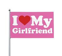 Bandiere 3x5 piedi I Love My Girlfriend divertenti I Heart My Girlfriend Flag bandiera da giardino bandiera da casa banner arazzo bandiera da giardino all'aperto con 2 occhielli