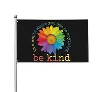 Bandiere 3x5 piedi in un mondo dove puoi essere qualsiasi cosa Sii gentile Bandiera LGBT Bandiera da giardino Bandiera da casa Banner Arazzo Bandiera da giardino esterna con 2 occhielli