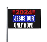 Bandiere 3x5 piedi Jesus-2024-Our-Only-Hope USA American President Gift Flag Bandiera da giardino Bandiera da casa Banner Arazzo Bandiera da giardino esterna Con 2 occhielli