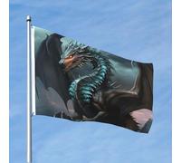 Bandiere 4 X 6 Ft Banner Cool Dragon Flag 200d Heavy Decoration Outdoor Flag Welcome Con Brass Grommets Garden Flags For Wedding All Seasona