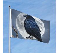 Bandiere 4 X 6 Ft Banner Night Crow Flag 200d Heavy Decoration Outdoor Flag Welcome Con Brass Grommets Garden Flags For Wedding All Seasona