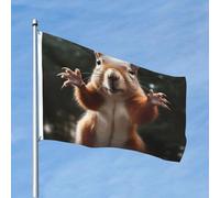 Bandiere 4 X 6 Ft Banner Scoiattolo Divertente Bandiera Animale 200D Decorazione Esterna Bandiera Benvenuto Con Occhielli in Ottone Bandiere Giardino Per Matrimonio Tutte Le Stagioni