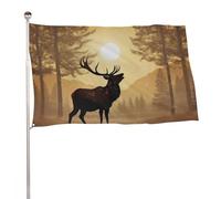 Bandiere 50 x 80 cm Bandiera Esterna Bandiera Giardino Banner Decorazione Bandiere Alce Opere D'arte Benvenuto Yard Bandiere 200D Poliestere Resistente Bandiere Grandi per Cortile di Vacanza