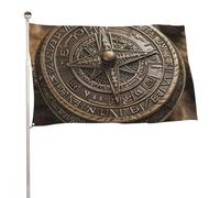 Bandiere 50 x 80 cm Bandiera Esterna Bandiera Giardino Banner Decorazione Bandiere Magiche Rune Norrene Bussola Bandiere di benvenuto Cortile Bandiere 200D Poliestere Resistente Bandiere Grandi per
