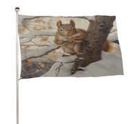 Bandiere 50 x 80 cm Bandiera Esterna Giardino Banner Decorazione Bandiere Scoiattolo su Albero Benvenuto Yard Bandiere 200D Poliestere Resistente Bandiere Grandi Bandiere per Cortile di Vacanza