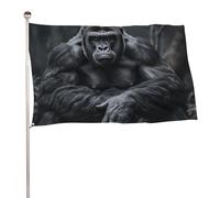 Bandiere 50 x 80 cm Bandiera per esterni Bandiera da giardino Bandiere decorative Gorilla sul terreno bandiere da cortile di benvenuto 200D in poliestere resistente bandiere grandi per cortile di