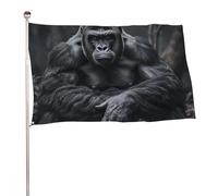 Bandiere 50 x 80 cm Bandiera per esterni Bandiera da giardino Bandiere decorative Gorilla sul terreno bandiere da cortile di benvenuto 200D in poliestere resistente bandiere grandi per cortile di