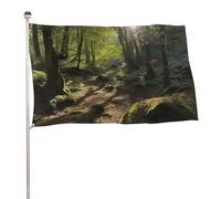 Bandiere 50 x 80 cm Bandiera per esterni Bandiera da giardino Bandiere Decorazione Sole nel Bosco Bandiere di benvenuto Cortile 200D Poliestere Resistente Bandiere Grandi per Cortile di Vacanza