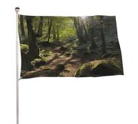 Bandiere 50 x 80 cm Bandiera per esterni Bandiera da giardino Bandiere Decorazione Sole nel Bosco Bandiere di benvenuto Cortile 200D Poliestere Resistente Bandiere Grandi per Cortile di Vacanza