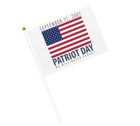 Bandiere "9/11 We Will Never Forget" piccole, bandiere portatili con asta per decorazioni per feste