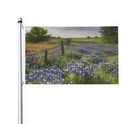 Bandiere 90 x 152 cm 200D Heavy Banner Decorazione Bandiera Texas Bluebonnets Paesaggio Bandiera Benvenuto Yard Bandiere con occhielli in ottone Bandiera da giardino per tutte le stagioni Decorazione