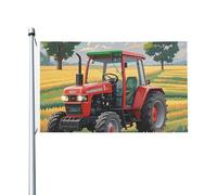 Bandiere 90 x 152 cm 200D Heavy Banner Decorazione Outdoor Bandiera a tema trattore Bandiera di benvenuto Yard Bandiere con occhielli in ottone Bandiera da giardino per tutte le stagioni Decorazione