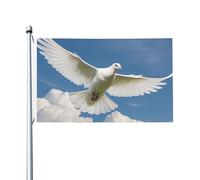 Bandiere 90 x 152 cm 200D Heavy Banner Decorazione Outdoor Bandiera Colomba Cielo Bandiera Benvenuto Yard Bandiere con occhielli in ottone Bandiera da giardino per tutte le stagioni Decorazione