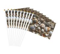 Bandiere a doppia faccia con stampa di conchiglie sabbia leggera palmare bandiere partito parata decorazione casa celebrazioni